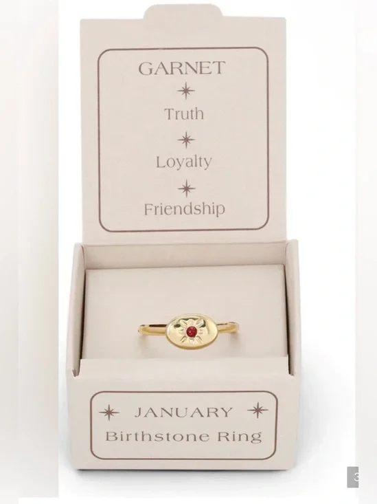 Birthstone Ring - January - Garnet