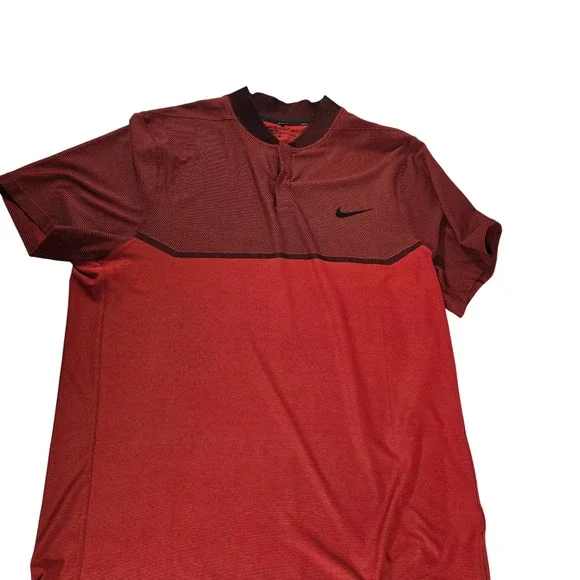 Nike Momentum Fly Swing Knit Alpha Golf Polo‎ XL Red mens