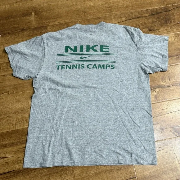 Vintage Nike Tennis Camps Navy Tshirt Sz Medium