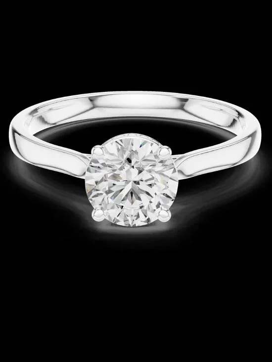 3CT Round Cut Lab Diamond Elegant Solitaire Engagement Ring Solid Gold