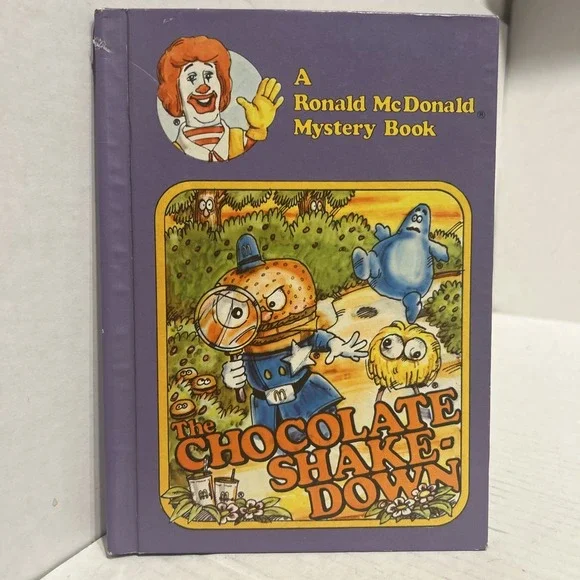 Vintage 1976 McDonald's‎ Ronald McDonald Mystery Book Chocolate Shake-Down HC