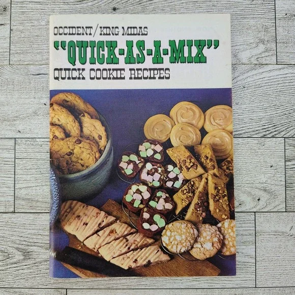Occident King Midas Quick-As-A-Mix‎ Vtg 1960s Cookbook Booklet Recipes VERY GOOD