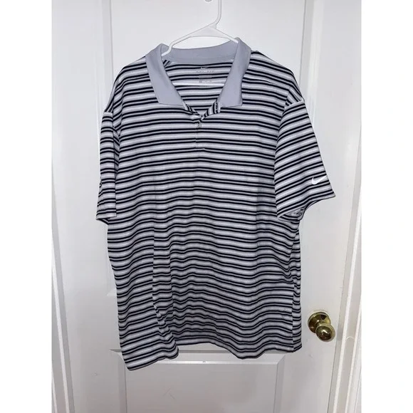 Nike Men's Golf Shirt  Dri Fit Polo Size XXL‎ Stripes