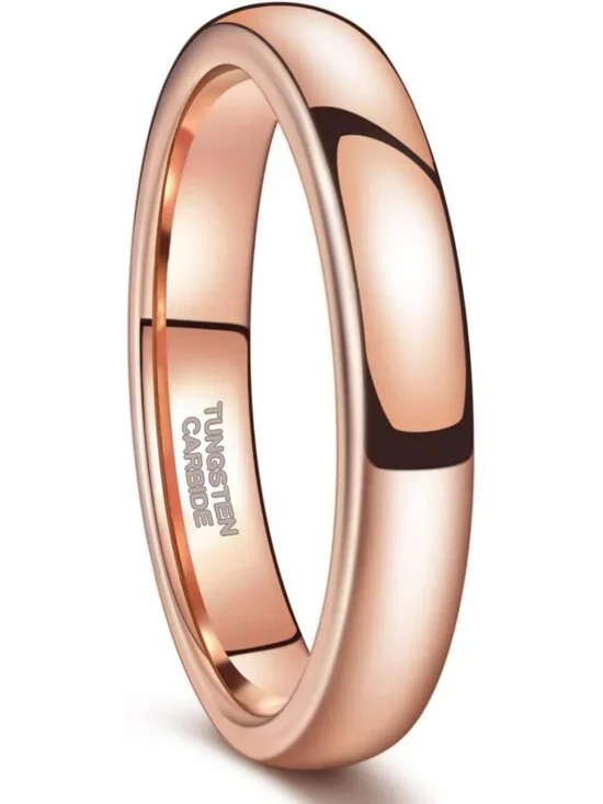 Stylish Tungsten Wedding Bands for Men & Women - Rose Gold, Silver, Black, Gold