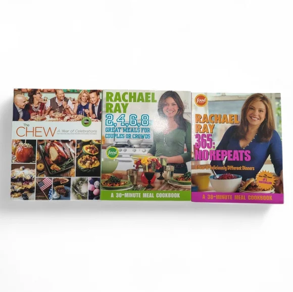 Rachael Ray Cookbook Bundle The Chew Cookbook Entertaining Football 3 Books
