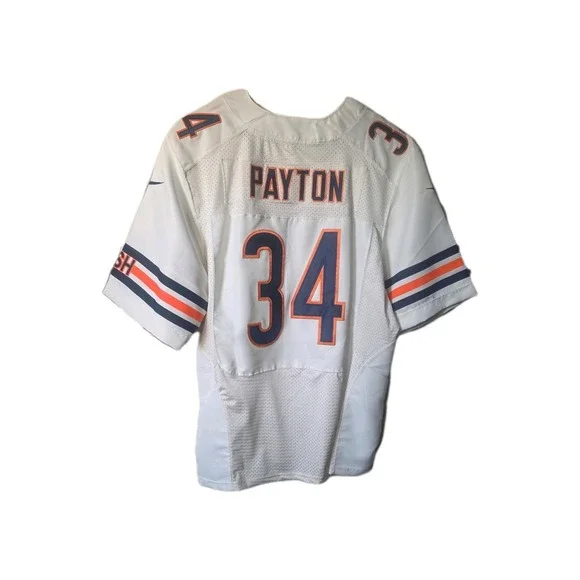 2012 NWT Chicago Bears Jersey Mens Medium/48 White NFL Nike Payton 34 On Field