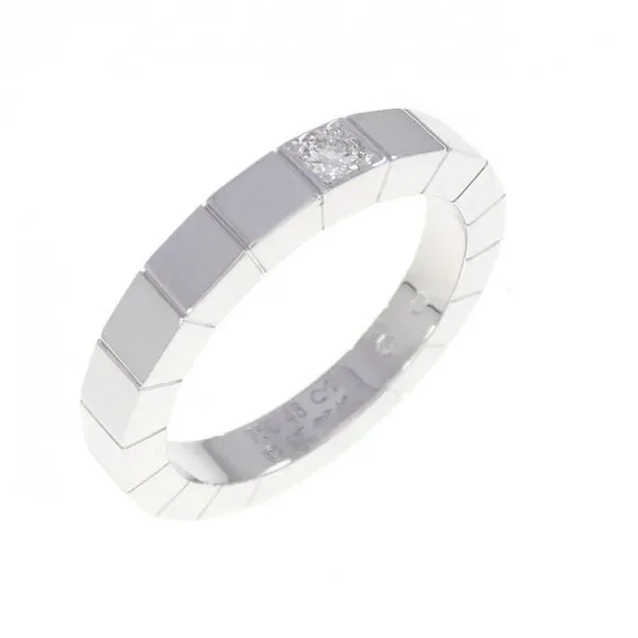 Cartier Lanieres 750 White Gold Diamond Ring Size 8