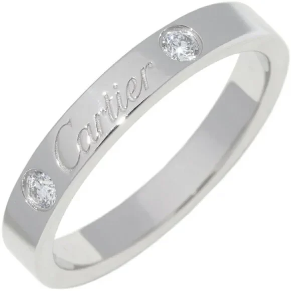 Cartier C de Cartier Pt950 Diamond Ring Size 52
