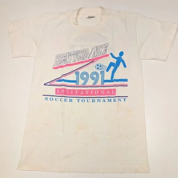 Vintage 1991 Brentwood/Nike Invitational Soccer Tournament Single Stitch T-Shirt