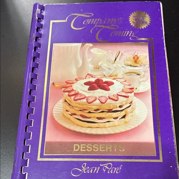 Vintage Company’s coming Desserts Cookbook by Jean Paré - Purple Cover