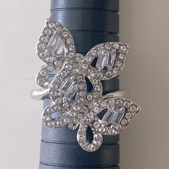 Butterfly Rhinestone Ring
