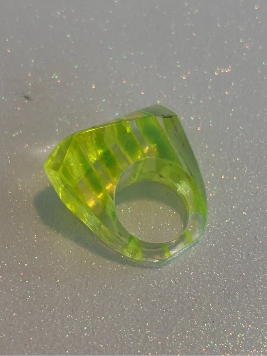 Vintage Neon Resin Ring