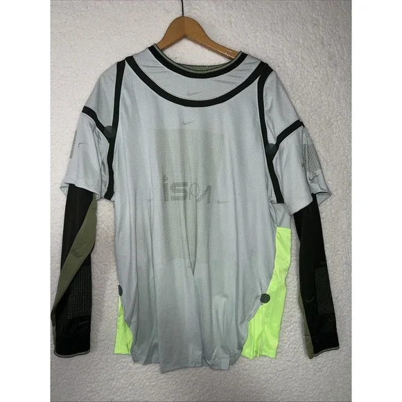 Nike ISPA Long Sleeve Top Alligator Flyknit Hypebeast Men's Sz L‎ (FB2705 034)