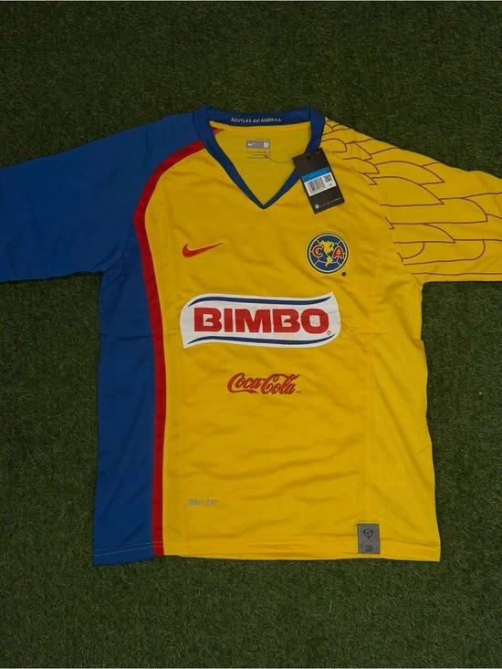 Nike Men’s Club América Yellow Blue Red Soccer Jersey