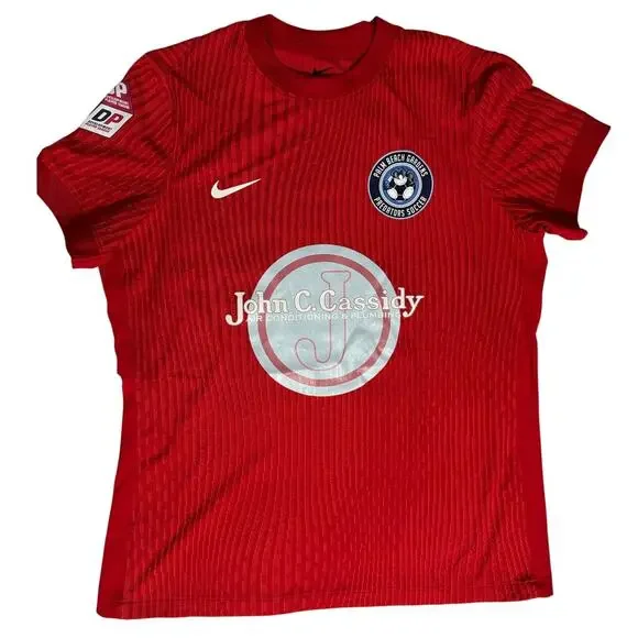 Nike ADV Red Jersey Medium Palm Beach Gardens Predator Soccer 19x25