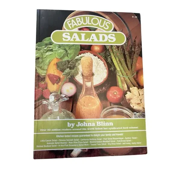 Fabulous - Salad Recipes by Johna Blinn - Paperback Cookbook Vintage