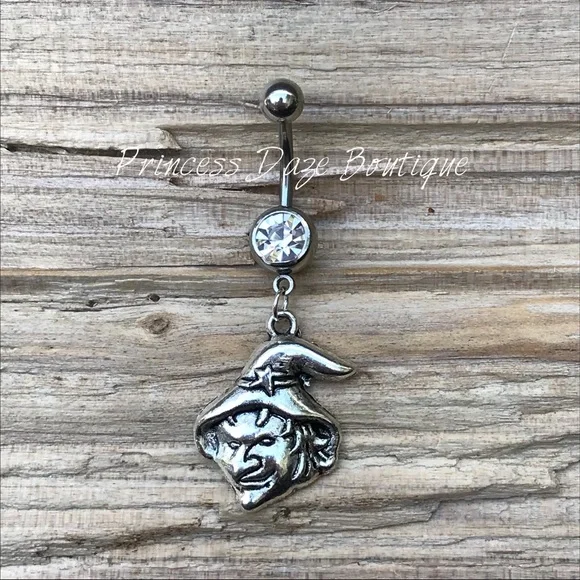 Silver Witch Belly Button‎ Ring