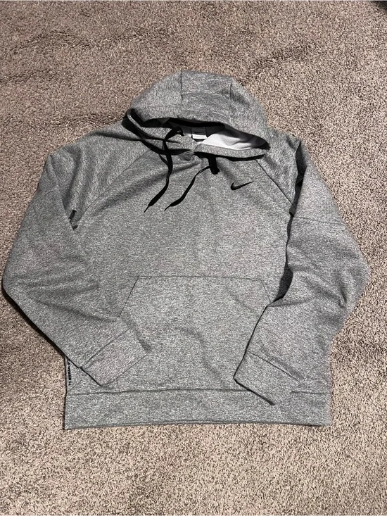 Nike Grey Pullover Hoodie with Black Swoosh