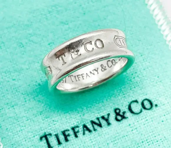 Tiffany & Co. 1837 Concave Band Ring Sterling Silver Size 6.75