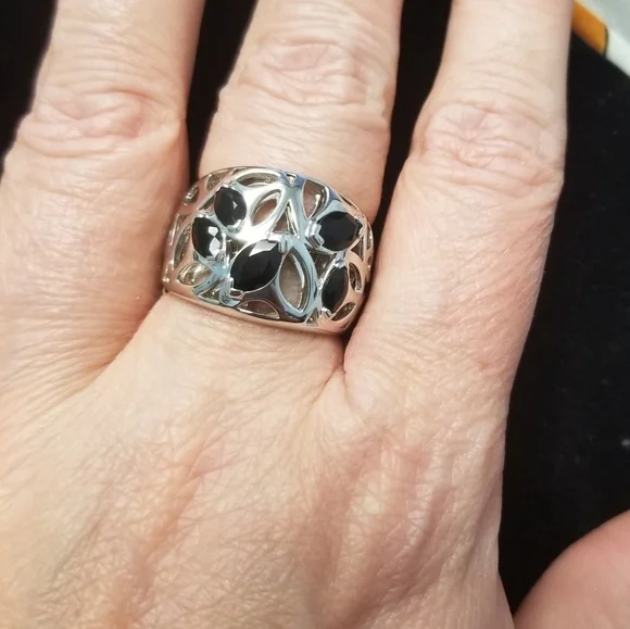 Di Modolo Sterling Silver Black Onyx Ring
