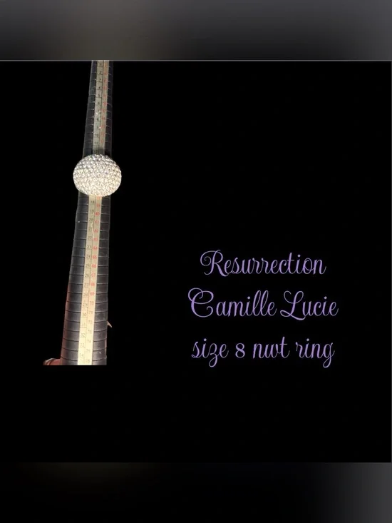 Camille Lucie Resurrection Pave Rhinestone Dome Ring - NWT Size 8