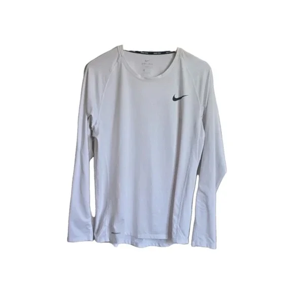 Nike Pro Dri-FIT Men's White Slim Fit Crew Neck Short Sleeve T-Shirt XL