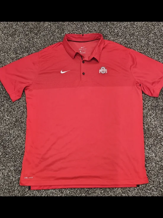 Mens Ohio State Polo Shirt Size XL Nike Dri-FIT