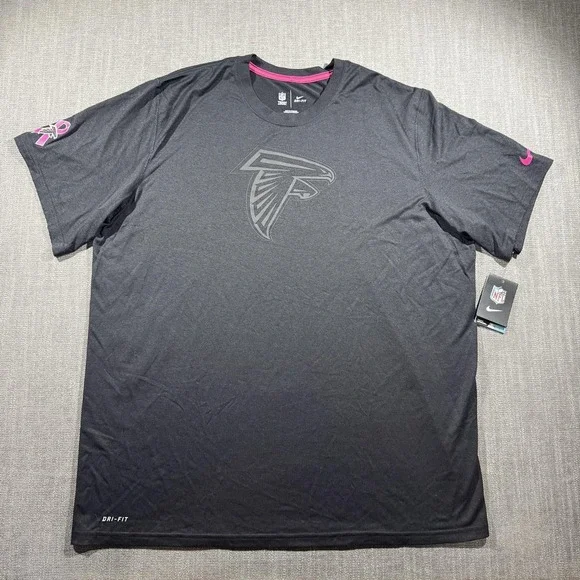 Atlanta Falcons Shirt Mens 2XL Gray NFL Football Nike Dri Fit Crucial Catch