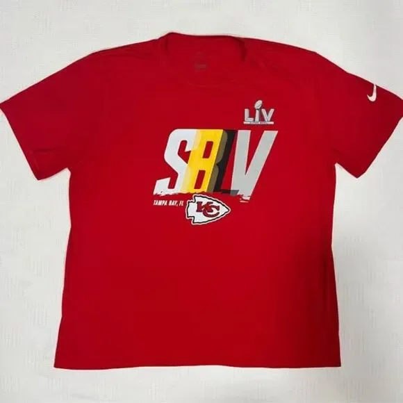 Nike Dri-Fit Superbowl LIV Kansas City Chiefs T-Shirt Red in Tampa Bay XXL