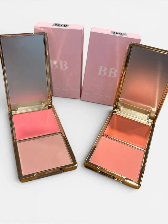Dual Cream-to-Powder Blush Palette — Pink and Peachy