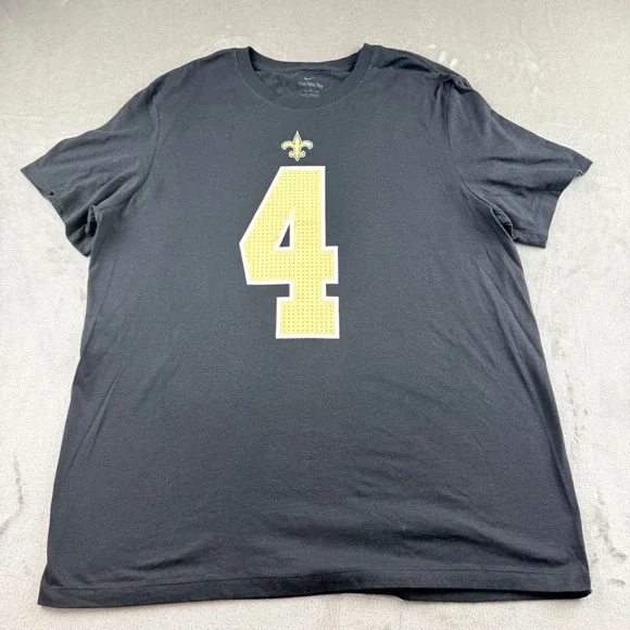 Nike New Orleans Saints Derek Carr #4 Player T-Shirt Men's XL Black Gold NFL Tee