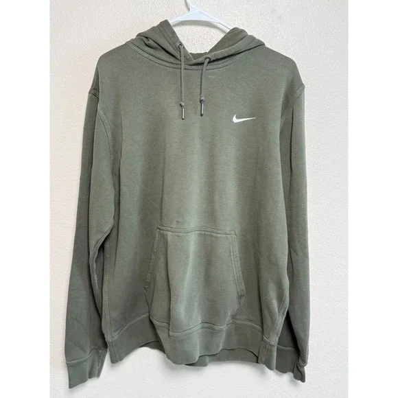 Nike Mens Sportswear Club Fleece Hoodie Olive Green XL BV2654-327