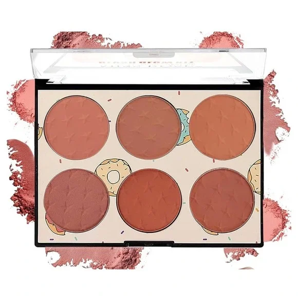 Miss‎ Rose 6 Color Blush Glow Kit N1 Warm Peach Terracotta Cheek Palette New