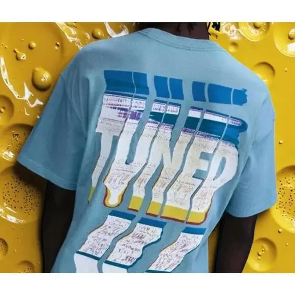 $45 Men's Nike Sportswear Max90 Tuned In TN Air Loose Fit  T-Shirt HJ0750 Blue M