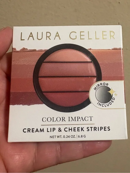 Laura Geller Color Impact Cream Lip & Cheek Stripes - BARE ESSENTIALS Brand New
