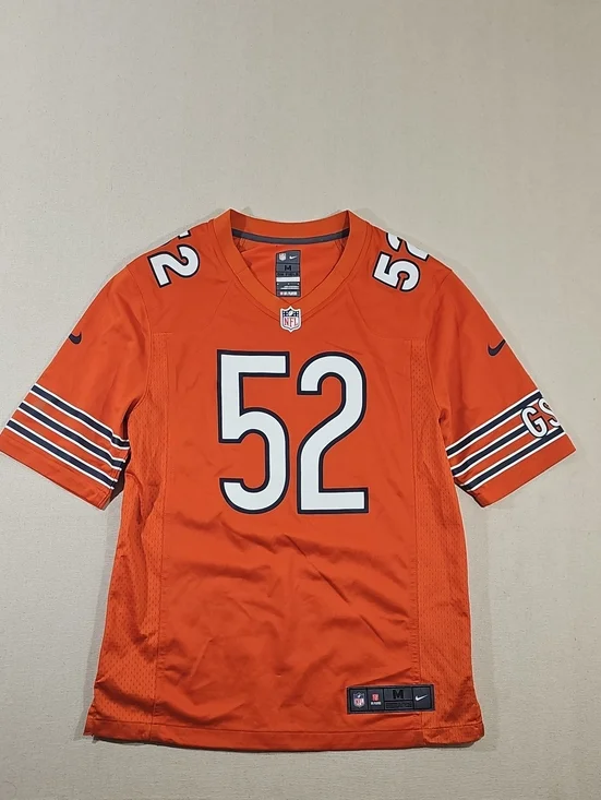 Nike Men's Orange #52 Football Jersey with White Trim