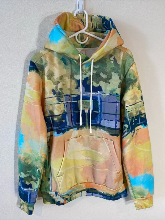 Nike Basketball Court Watercolor Painting AOP HV3516-365 $110 - Medium