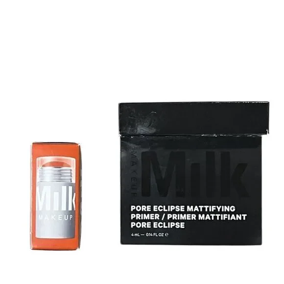 MILK Makeup Lip Cheek Cream Blush Stick SWERVE and Primer Bundle NEW