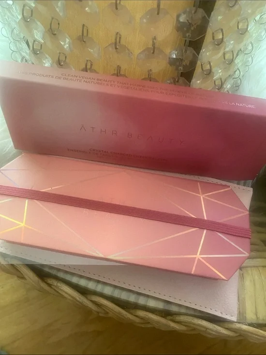 ATHR - Vegan Pink Crystal Cheek & Glow Blush Palette- never used
