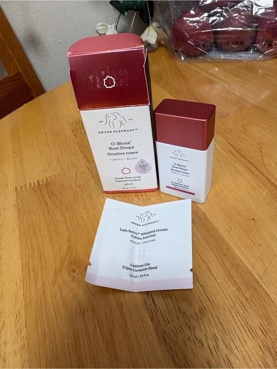 Drunk Elephant~O-Bloos Rosi Drops Fortify + Blush Full Sz 1oz, +sample, BNI, New