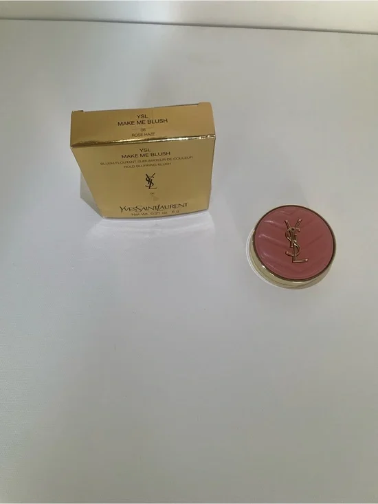 Yves Saint Laurent Make Me Blush Cream Blusher — Rose Mauve Pink with Gold Case