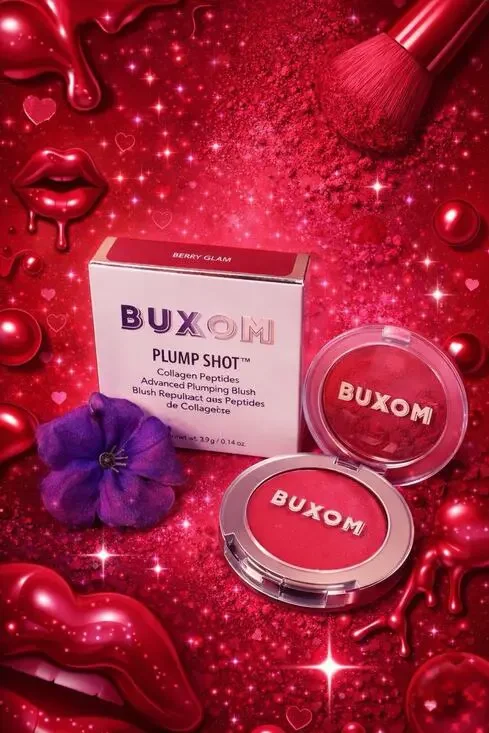 Buxom - Plump Shot - Cream Blush- Shade: Berry Glam - 0.14 oz/ 3.9 g