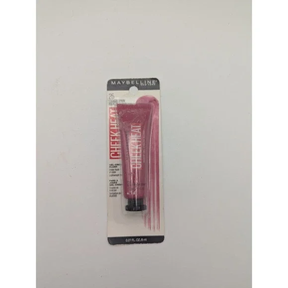 Maybelline Cheek Heat Gel-Cream Blush Tube 25 Fuchsia Spark 0.27 fl oz New Sheer