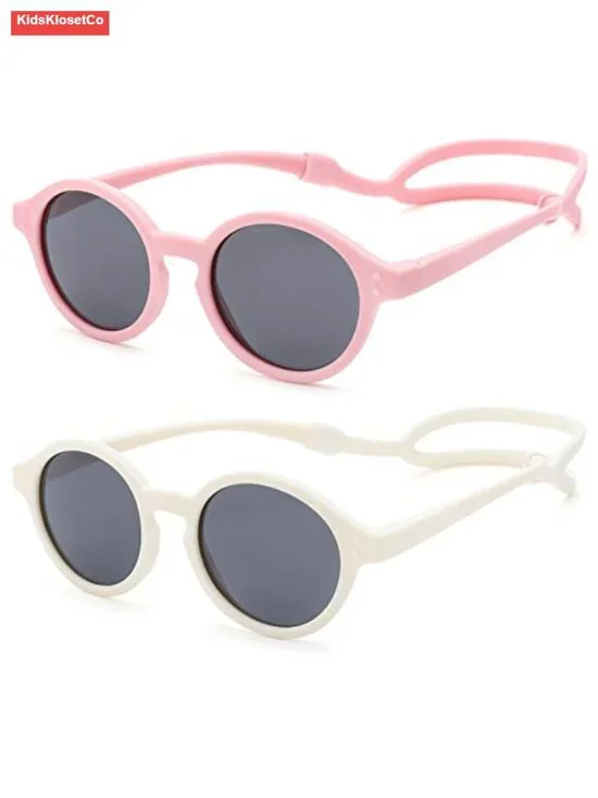 Kids Polarized Sunglasses with Strap Adjustable TPEE Frame Toddler UV400