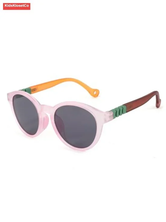 Kids Polarized UV400 Sunglasses TR90 Flexible Frame Round Lens