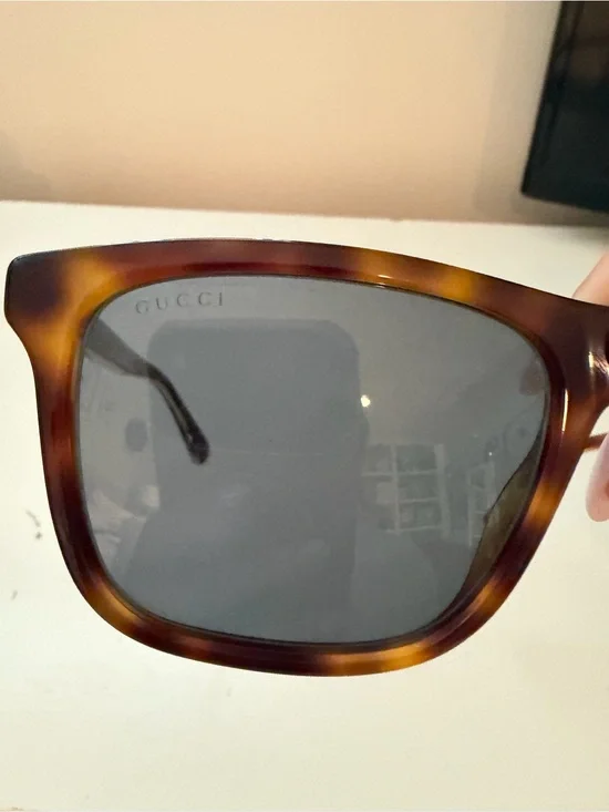 Gucci Tortoiseshell Sunglasses with Dark Lenses