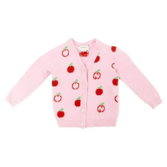 Gucci Kids Wool Apple Monogram Cardigan
