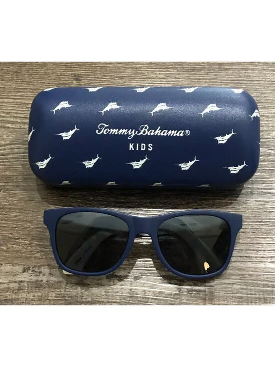 Tommy Bahama Kids Blue Sunglasses with Hard Shell Case