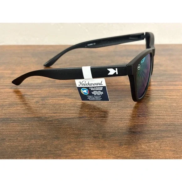Knockaround Kids Premiums Polarized Sunglasses Black Green Moonshine NEW