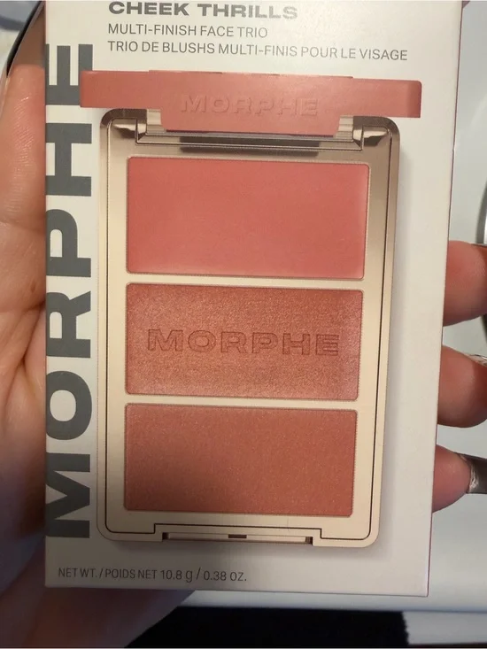 Morphe Cheek Thrills Multi-Finish Face Trio - Peachy Pink in After Party